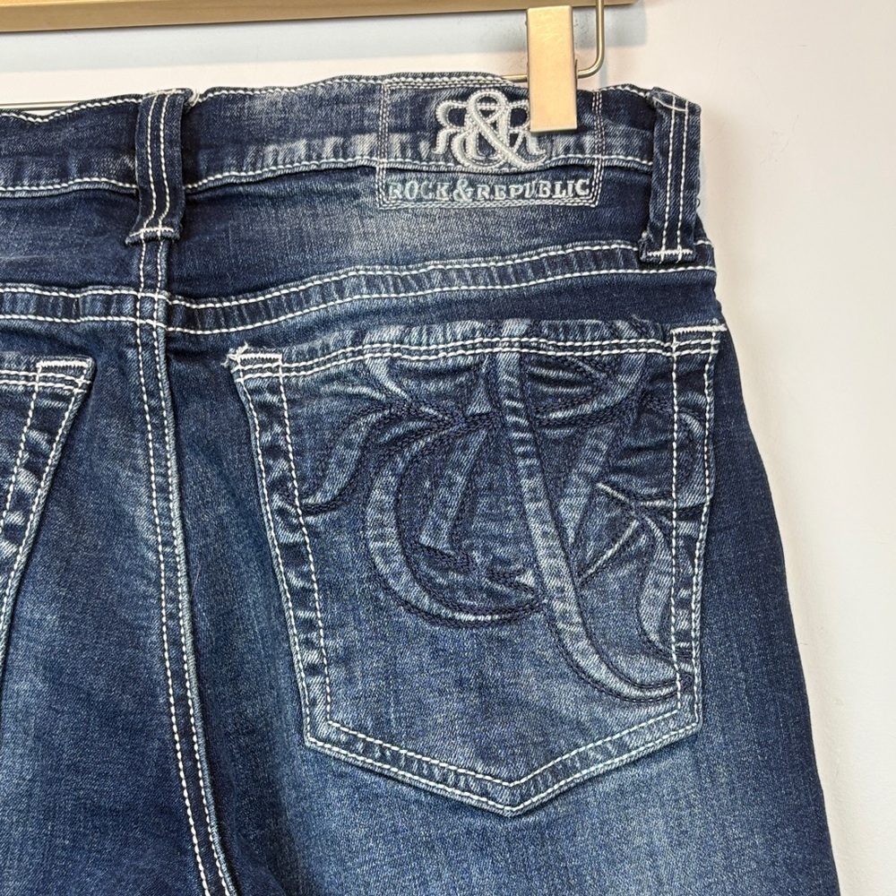 Rock & Republic Dark Blue Straight Leg Jeans